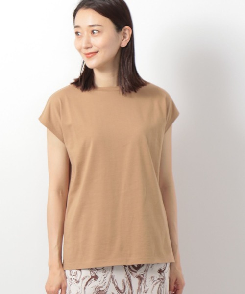 LEPSIM（レプシィム）の「フレンチスリーブプルオーバー　281813（Tシャツ/カットソー・レディース・ブラウン/オフホワイト/ブラック・FREE）」の4枚目の写真