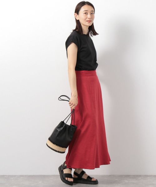 LEPSIM（レプシィム）の「フレンチスリーブプルオーバー　281813（Tシャツ/カットソー・レディース・ブラウン/オフホワイト/ブラック・FREE）」の14枚目の写真