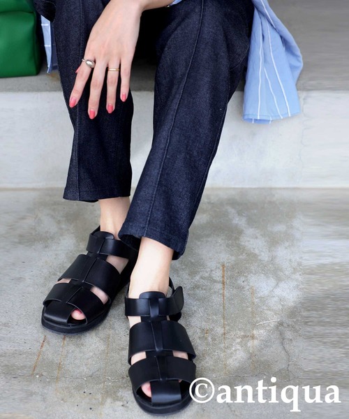 antiqua(アンティカ)の「グルカサンダル(サンダル・レディース・ブラック・LL/S/M/L)」の17枚目の写真