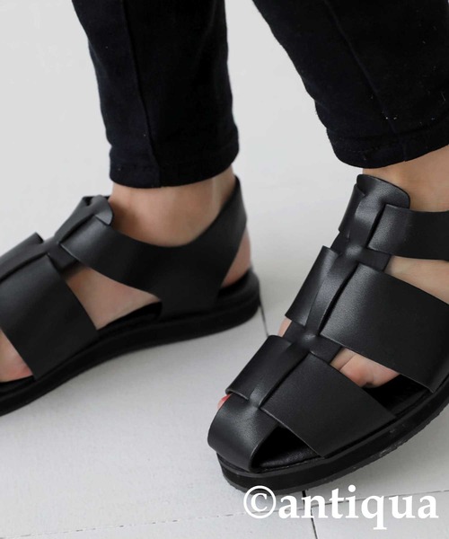 antiqua(アンティカ)の「グルカサンダル(サンダル・レディース・ブラック・LL/S/M/L)」の3枚目の写真