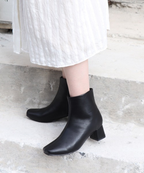 EVOL(イーボル)の「【EVOL】ソフトスクエアショートブーツ IT9920(ブーツ・レディース・ブラック系その他/アイボリー/ベージュ/ブラック/シルバー/モカ・S/M/L/LL)」の9枚目の写真