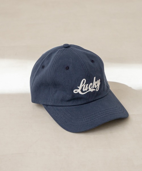 OLIVE des OLIVE(オリーブデオリーブ)の「刺繍ロゴ入りキャップ2(キャップ・レディース・ネイビー・FREE)」の1枚目の写真