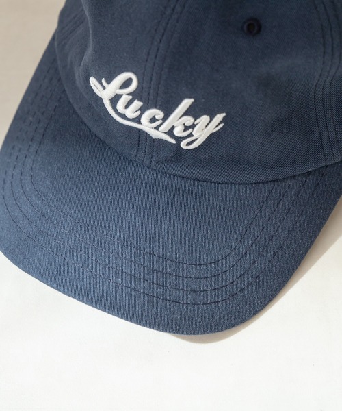 OLIVE des OLIVE(オリーブデオリーブ)の「刺繍ロゴ入りキャップ2(キャップ・レディース・ネイビー・FREE)」の6枚目の写真