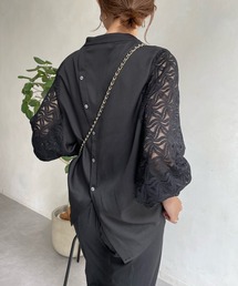 DouDou | 【WEB限定】AW袖レーススキッパーブラウス(シャツ/ブラウス)
