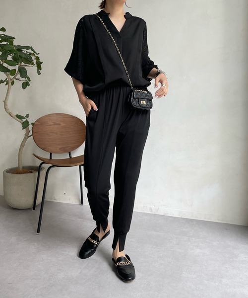 DouDou（ドゥドゥ）の「AW袖レーススキッパーブラウス（シャツ