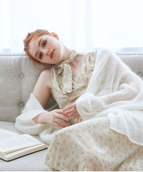 ME COUTURE（ミークチュール）の「2wayキッドモヘヤシアーニット  