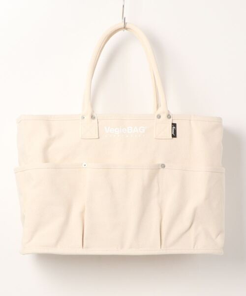 VegieBAG（ベジバッグ）の「【Nananoel / ナナノエル】  × VegieBAG オリジナルベジバッグ ラージ（トートバッグ・レディース・カーキ/ブルー/マスタード/ナチュラル/グレイッシュベージュ・FREE）」の14枚目の写真