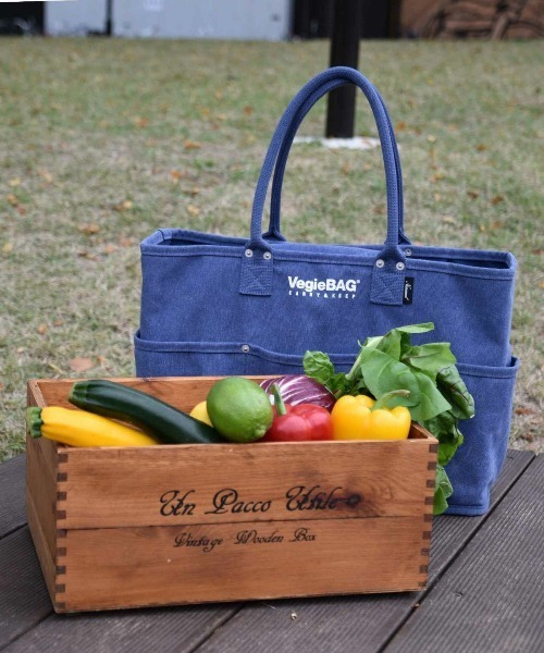 VegieBAG（ベジバッグ）の「【Nananoel / ナナノエル】  × VegieBAG オリジナルベジバッグ ラージ（トートバッグ・レディース・カーキ/ブルー/マスタード/ナチュラル/グレイッシュベージュ・FREE）」の16枚目の写真