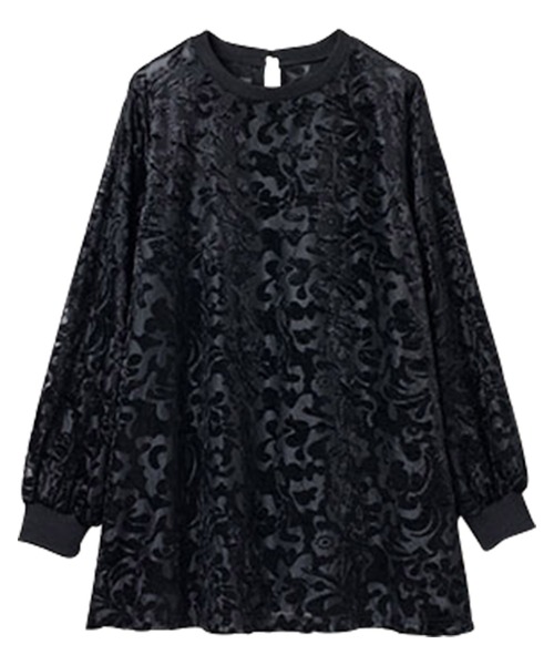 RANAN(ラナン)の「オパール加工フレアーチュニック(Tシャツ/カットソー・レディース・ブラック・LL/L/M)」の3枚目の写真