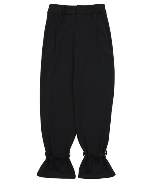 select MOCA(セレクトモカ)の「ダブルタックドローストリングパンツ(その他パンツ・レディース・ブラック/ダークブラウン・SMALL/MEDIUM)」の4枚目の写真