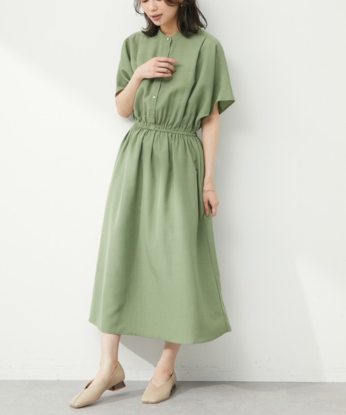 ELENCARE DUE(エレンカーレデュエ)の「・ELENCARE DUE ドルマンスリーブワンピース(ワンピース・レディース・ブラック/ベージュ/ライトカーキ・FREE)」の3枚目の写真