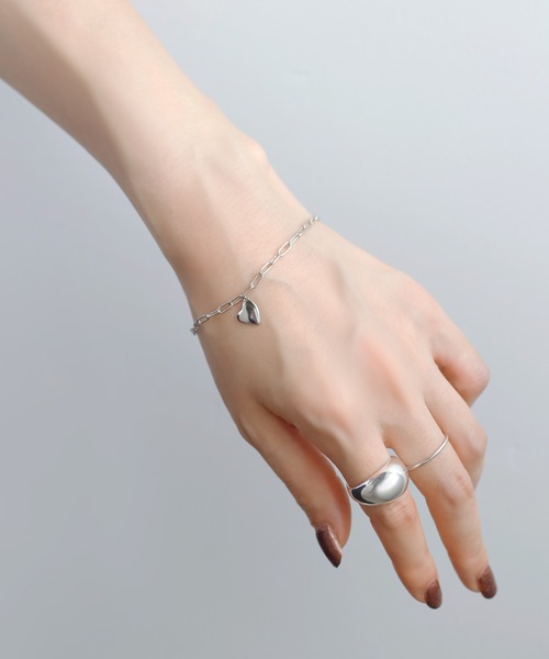 ANEMONE（アネモネ）の「メタルハートブレスレット（ブレスレット・レディース・シルバー/ゴールド・FREE）」の2枚目の写真