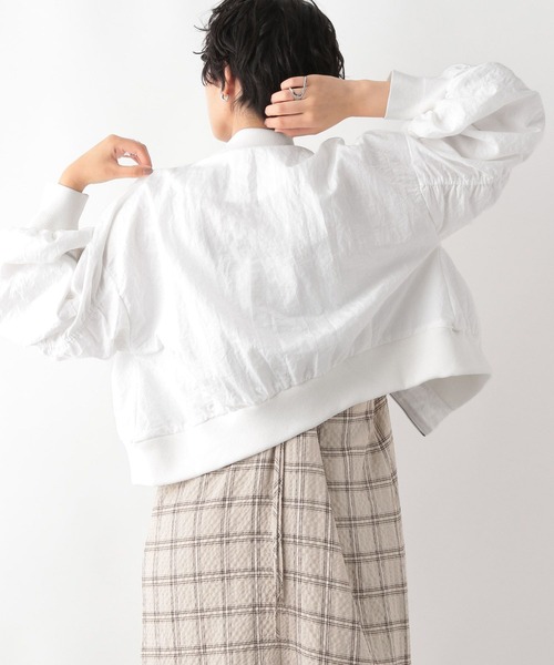 RAGEBLUE（レイジブルー）の「ボリュームスリーブショートMA-1（MA-1・レディース・ホワイト/ブラック/オリーブ・FREE）」の7枚目の写真