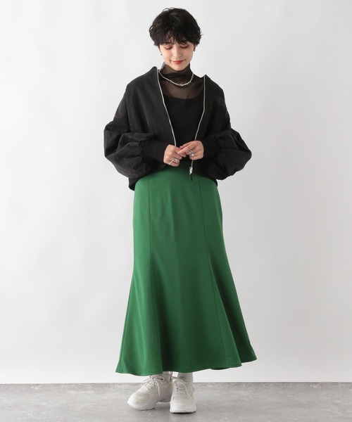 RAGEBLUE（レイジブルー）の「ボリュームスリーブショートMA-1（MA-1・レディース・ホワイト/ブラック/オリーブ・FREE）」の8枚目の写真