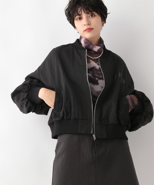 RAGEBLUE（レイジブルー）の「ボリュームスリーブショートMA-1（MA-1・レディース・ホワイト/ブラック/オリーブ・FREE）」の11枚目の写真