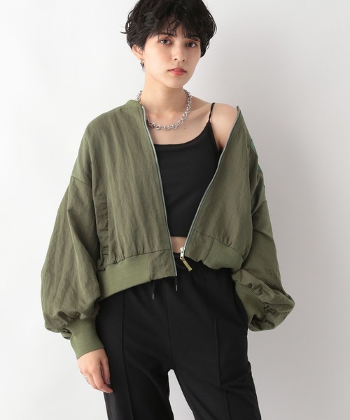 RAGEBLUE（レイジブルー）の「ボリュームスリーブショートMA-1（MA-1・レディース・ホワイト/ブラック/オリーブ・FREE）」の14枚目の写真