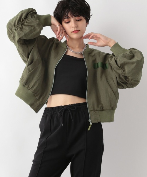 RAGEBLUE（レイジブルー）の「ボリュームスリーブショートMA-1（MA-1・レディース・ホワイト/ブラック/オリーブ・FREE）」の15枚目の写真