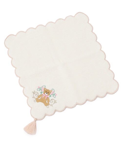 SHOO・LA・RUE（シューラルー）の「◆イニシャル刺繍 タオルハンカチ（ハンカチ/ハンドタオル・レディース・ブラウン系/パープル系/ピンク系/グリーン/イエロー/ブルー/オレンジ・00）」の2枚目の写真