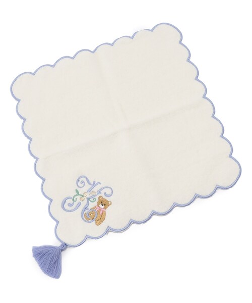 SHOO・LA・RUE（シューラルー）の「◆イニシャル刺繍 タオルハンカチ（ハンカチ/ハンドタオル・レディース・ブラウン系/パープル系/ピンク系/グリーン/イエロー/ブルー/オレンジ・00）」の4枚目の写真