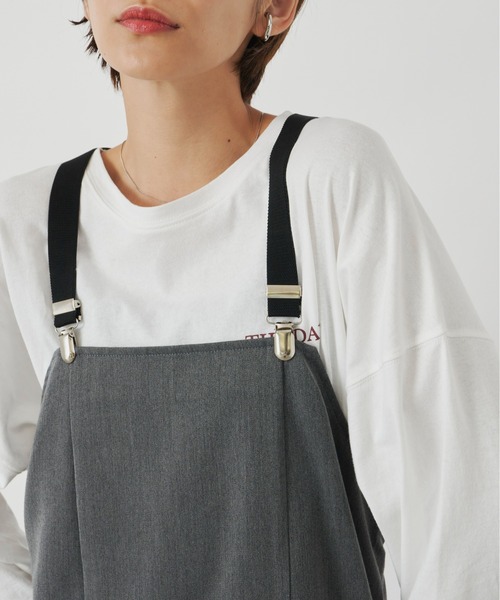 Auntie Rosa Holiday（アンティローザホリデー）の「サスペンダーナローワンピース / 長さ調節可能（ワンピース・レディース・グレー/ブラック・FREE）」の20枚目の写真
