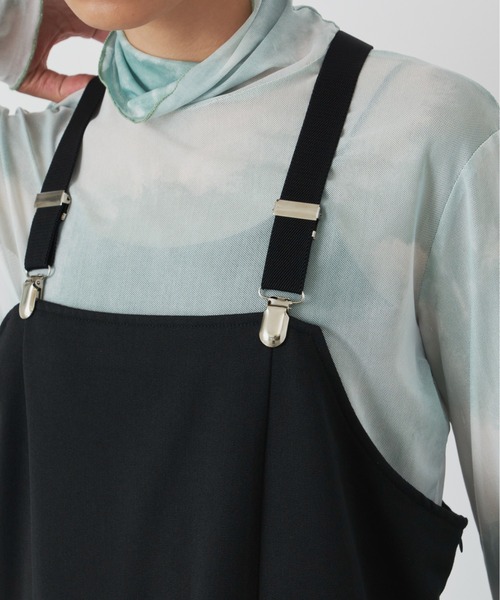 Auntie Rosa Holiday（アンティローザホリデー）の「サスペンダーナローワンピース / 長さ調節可能（ワンピース・レディース・グレー/ブラック・FREE）」の9枚目の写真