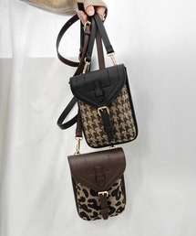 minia | ツイードコンビのポケットショルダー　◆(ショルダーバッグ)