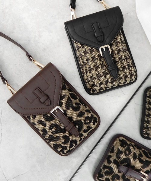 minia(ミニア)の「ツイードコンビのポケットショルダー ◆(ショルダーバッグ・レディース・ブラック/ブラウン・FREE)」の20枚目の写真