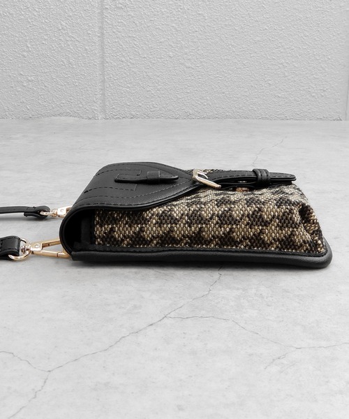 minia(ミニア)の「ツイードコンビのポケットショルダー ◆(ショルダーバッグ・レディース・ブラック/ブラウン・FREE)」の21枚目の写真