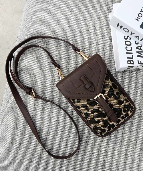 minia(ミニア)の「ツイードコンビのポケットショルダー ◆(ショルダーバッグ・レディース・ブラック/ブラウン・FREE)」の8枚目の写真