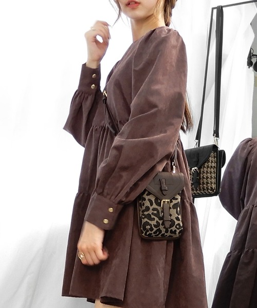 minia(ミニア)の「ツイードコンビのポケットショルダー ◆(ショルダーバッグ・レディース・ブラック/ブラウン・FREE)」の11枚目の写真