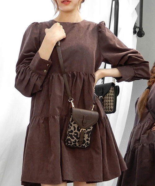 minia(ミニア)の「ツイードコンビのポケットショルダー ◆(ショルダーバッグ・レディース・ブラック/ブラウン・FREE)」の13枚目の写真