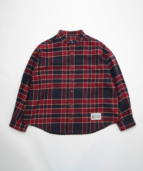 coen（コーエン）の「ALASKAN(アラスカン)別注バンドカラーネルシャツ（シャツ/ブラウス・キッズ・ワイン/ブラウン・100/110/150/140/130/120）」の13枚目の写真