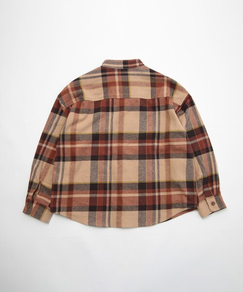 coen（コーエン）の「ALASKAN(アラスカン)別注バンドカラーネルシャツ（シャツ/ブラウス・キッズ・ワイン/ブラウン・100/110/150/140/130/120）」の15枚目の写真