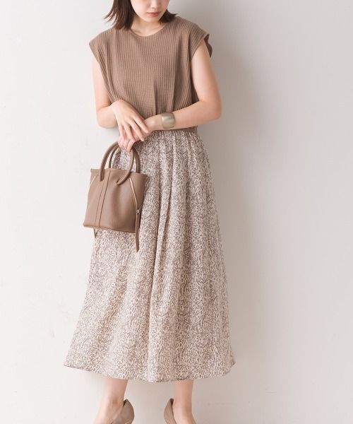 FURRY(ファーリー)の「かぎ針切替ロングワンピース(ワンピース・レディース・ベージュ/グレー・FREE)」の7枚目の写真