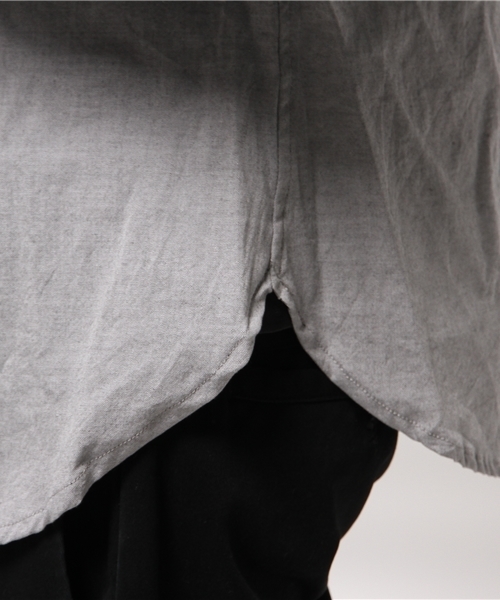 CIAOPANIC（チャオパニック）の「【Ciaopanic】　リブ使いシャツLS（シャツ/ブラウス・メンズ・グレー/ホワイト・MEDIUM/LARGE）」の8枚目の写真