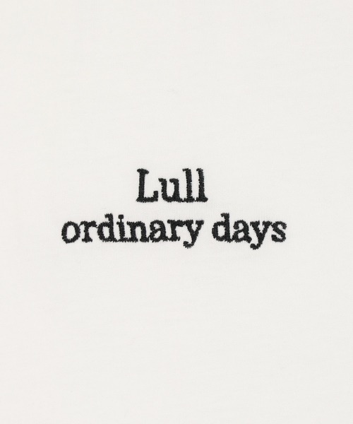 Lull（ルル）の「【Lull / ルル】M/Lサイズ展開で再入荷★Lullロゴ刺繍ロンT（Tシャツ/カットソー・レディース・ホワイト/ブラック・ONESIZE/M/L）」の14枚目の写真