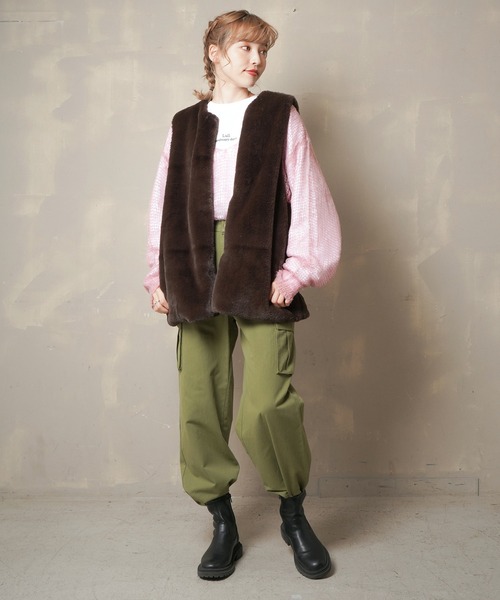 Lull（ルル）の「【Lull / ルル】M/Lサイズ展開で再入荷★Lullロゴ刺繍ロンT（Tシャツ/カットソー・レディース・ホワイト/ブラック・ONESIZE/M/L）」の18枚目の写真