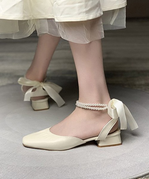 Dita Muaj.(ディータムアージュ)の「アンクルパールフラットヒールパンプス(パンプス・レディース・ホワイト/ベージュ・38/39/35/36/37)」の18枚目の写真