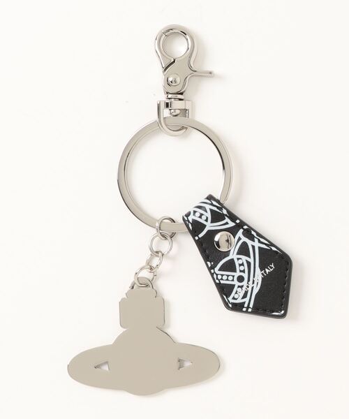 Vivienne Westwood（ヴィヴィアンウエストウッド）の「53030002-S0005-LABLACK AND WHITE KEYRING（キーケース/キーアクセサリー・レディース・ブラック・FREE）」の2枚目の写真