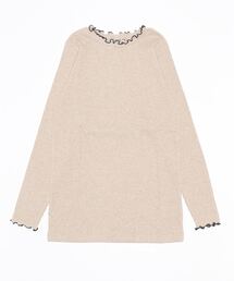 Samansa Mos2 | リブ配色メロークルーネックカットソー(Tシャツ/カットソー)