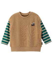 combimini | レイヤードトップス（ボーダー）(Tシャツ/カットソー)