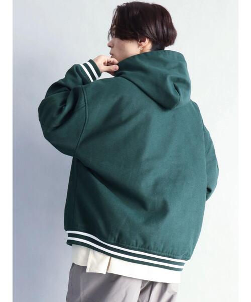 CRAFT STANDARD BOUTIQUE（クラフトスタンダードブティック）の「メルトンフードスタジャン　＊（スタジャン・メンズ・ブラック/ネイビー/グリーン・M/L）」の9枚目の写真