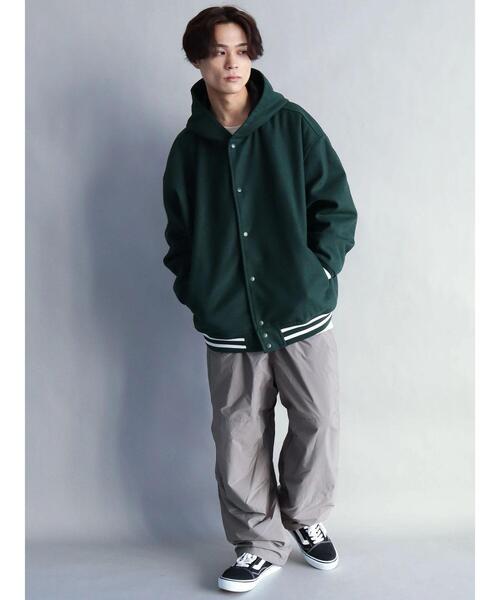 CRAFT STANDARD BOUTIQUE（クラフトスタンダードブティック）の「メルトンフードスタジャン　＊（スタジャン・メンズ・ブラック/ネイビー/グリーン・M/L）」の15枚目の写真