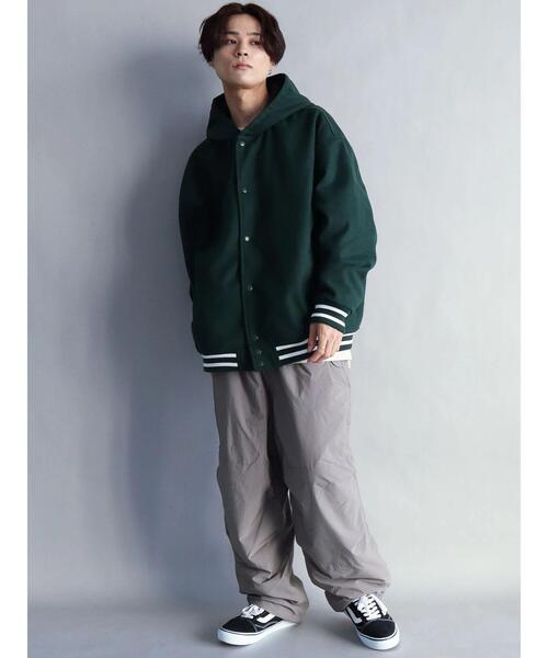 CRAFT STANDARD BOUTIQUE（クラフトスタンダードブティック）の「メルトンフードスタジャン　＊（スタジャン・メンズ・ブラック/ネイビー/グリーン・M/L）」の16枚目の写真