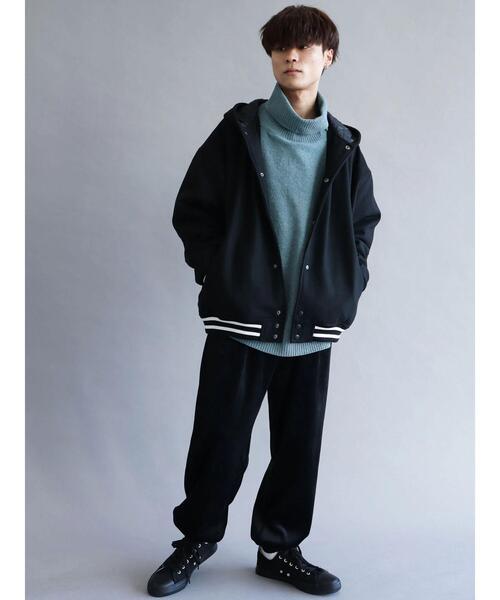 CRAFT STANDARD BOUTIQUE（クラフトスタンダードブティック）の「メルトンフードスタジャン　＊（スタジャン・メンズ・ブラック/ネイビー/グリーン・M/L）」の18枚目の写真
