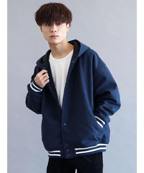 CRAFT STANDARD BOUTIQUE（クラフトスタンダードブティック）の「メルトンフードスタジャン　＊（スタジャン・メンズ・ブラック/ネイビー/グリーン・M/L）」の21枚目の写真