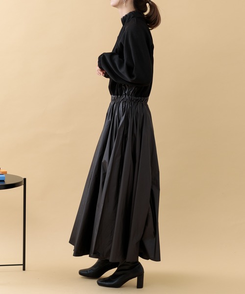 Paradise Picnic（パラダイスピクニック）の「33℃ ウエストスイッチングリブワンピース（ワンピース・レディース・グレー/ブラック・FREE）」の8枚目の写真