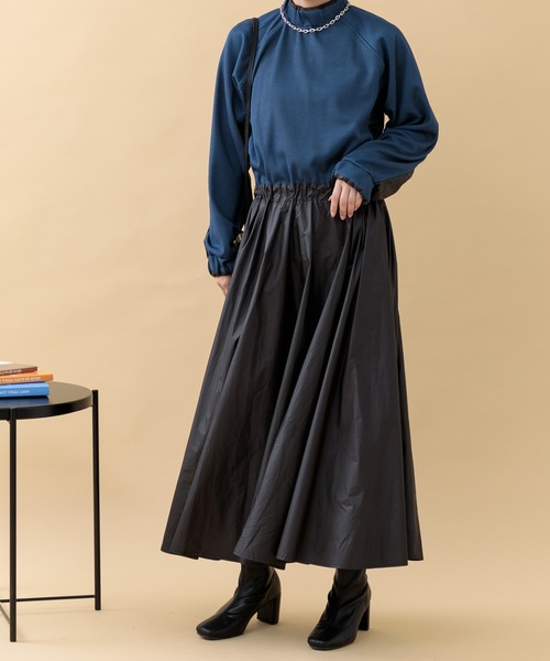 Paradise Picnic（パラダイスピクニック）の「33℃ ウエストスイッチングリブワンピース（ワンピース・レディース・グレー/ブラック・FREE）」の16枚目の写真