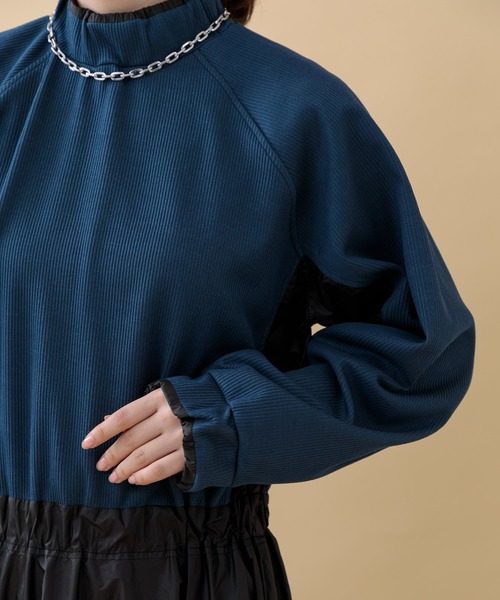 Paradise Picnic（パラダイスピクニック）の「33℃ ウエストスイッチングリブワンピース（ワンピース・レディース・グレー/ブラック・FREE）」の22枚目の写真