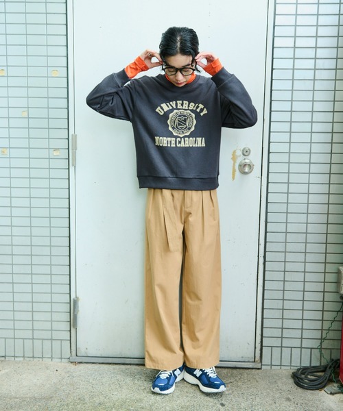 Auntie Rosa Holiday（アンティローザホリデー）の「裏毛カレッジロゴスウェット（スウェット・レディース・チャコールグレー/グレー・FREE）」の10枚目の写真